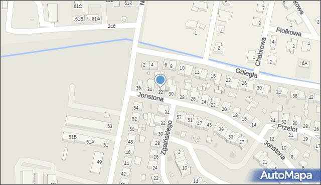 Szamotuły, Jonstona Jana, 32, mapa Szamotuły