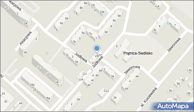 Tczew, Jodłowa, 13c, mapa Tczew