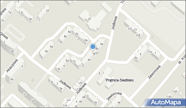 Tczew, Jodłowa, 9c, mapa Tczew