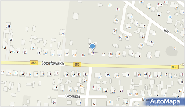 Tomaszów Lubelski, Józefowska, 14, mapa Tomaszów Lubelski