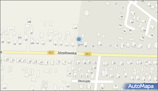 Tomaszów Lubelski, Józefowska, 20, mapa Tomaszów Lubelski