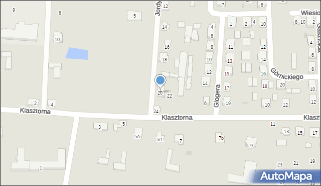 Tykocin, Jordyka, 20, mapa Tykocin