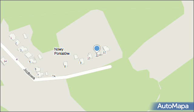 Wałbrzych, Jodłowa, 11, mapa Wałbrzycha