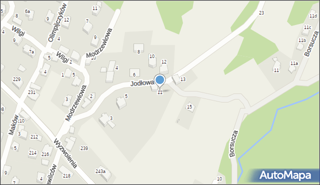 Wilkowice, Jodłowa, 11, mapa Wilkowice