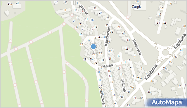 Włocławek, Jowiszowa, 25, mapa Włocławka