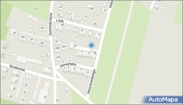 Wrocław, Jordańska, 13, mapa Wrocławia