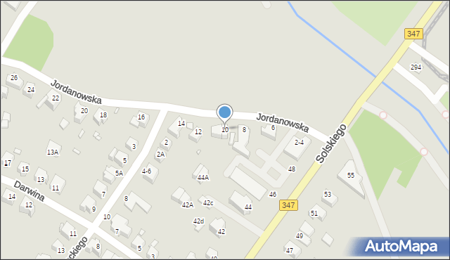 Wrocław, Jordanowska, 10, mapa Wrocławia