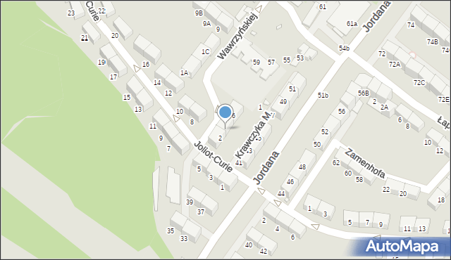 Zabrze, Joliot-Curie Fryderyka, prof., 4, mapa Zabrza