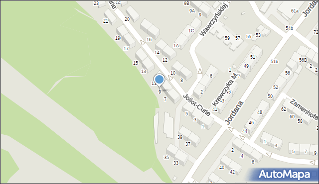 Zabrze, Joliot-Curie Fryderyka, prof., 9, mapa Zabrza