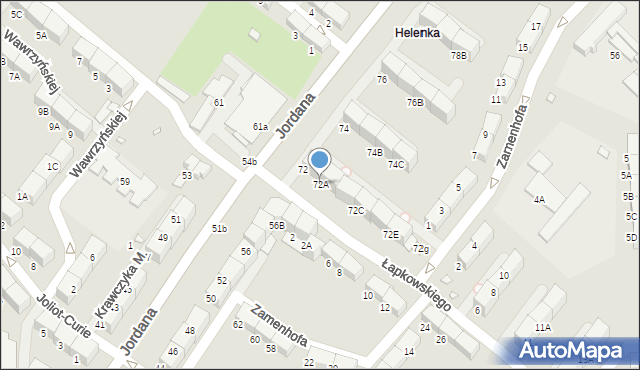 Zabrze, Jordana Henryka, dr., 72A, mapa Zabrza