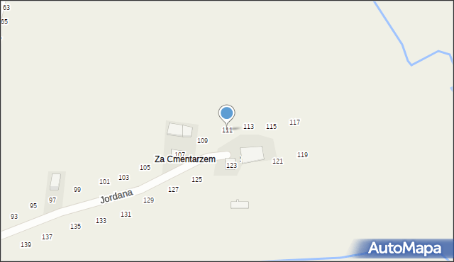 Zakliczyn, Jordana, 111, mapa Zakliczyn