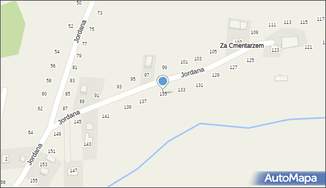 Zakliczyn, Jordana, 135, mapa Zakliczyn