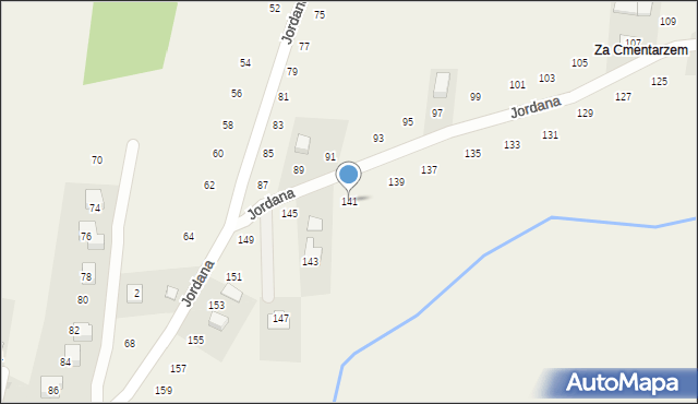 Zakliczyn, Jordana, 141, mapa Zakliczyn