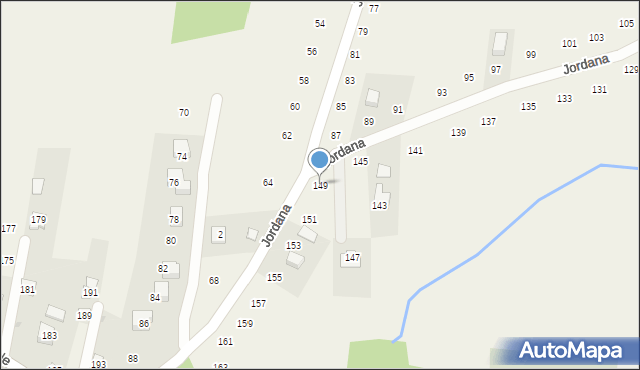 Zakliczyn, Jordana, 149, mapa Zakliczyn