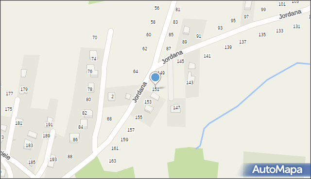 Zakliczyn, Jordana, 151, mapa Zakliczyn