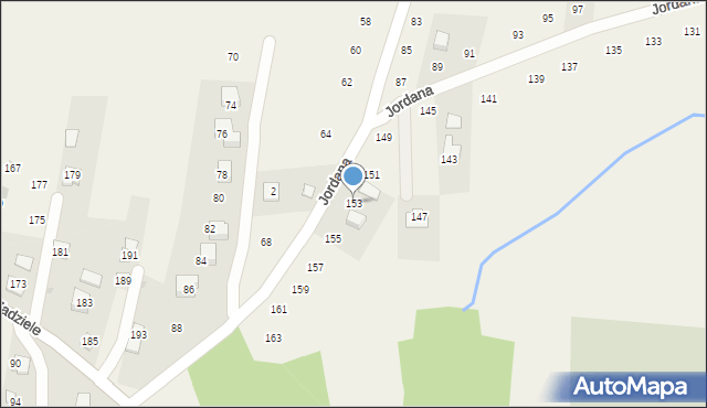 Zakliczyn, Jordana, 153, mapa Zakliczyn