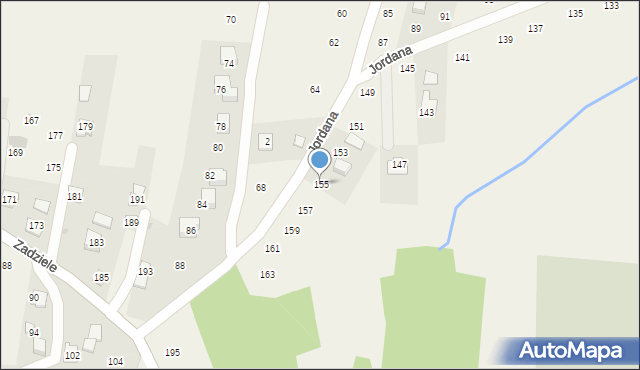 Zakliczyn, Jordana, 155, mapa Zakliczyn