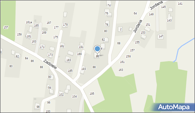 Zakliczyn, Jordana, 86, mapa Zakliczyn