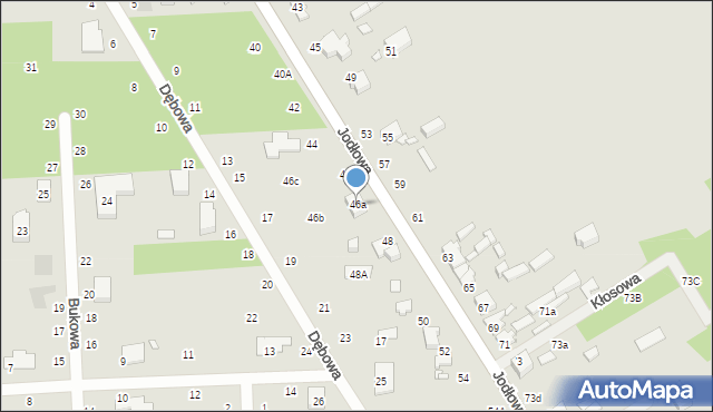 Zduńska Wola, Jodłowa, 46a, mapa Zduńska Wola
