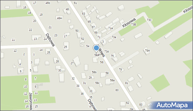 Zduńska Wola, Jodłowa, 54A, mapa Zduńska Wola