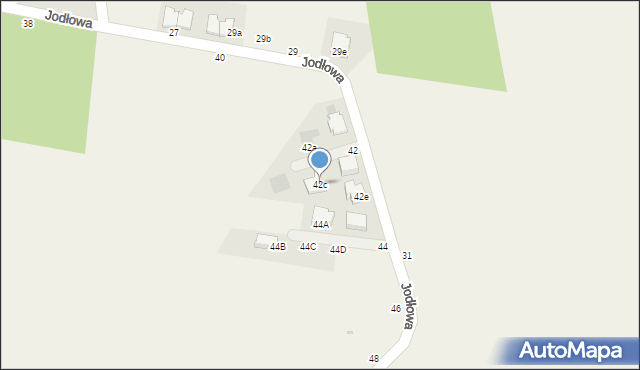 Zielonka, Jodłowa, 42c, mapa Zielonka