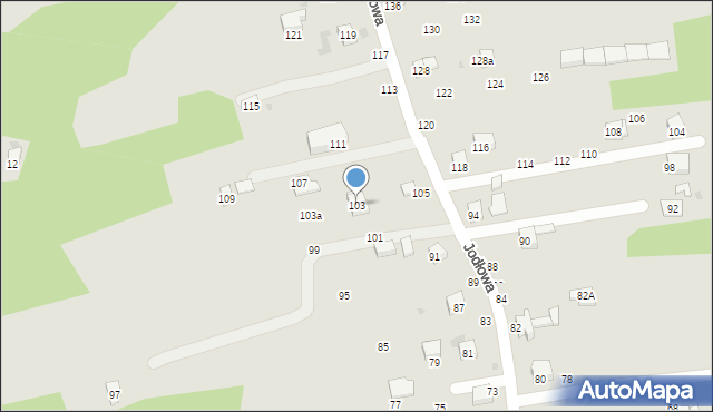 Żywiec, Jodłowa, 103, mapa Żywiec