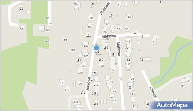 Żywiec, Jodłowa, 182, mapa Żywiec