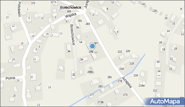 Bolechowice, Jurajska, 295a, mapa Bolechowice