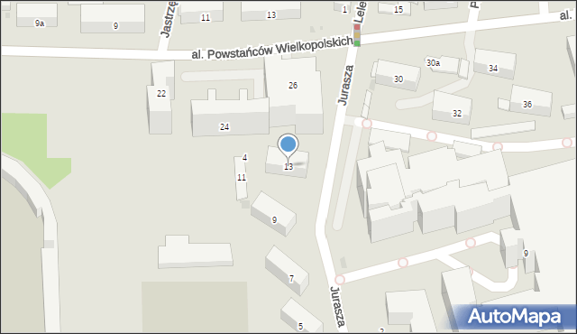 Bydgoszcz, Jurasza Antoniego, dr., 13, mapa Bydgoszczy