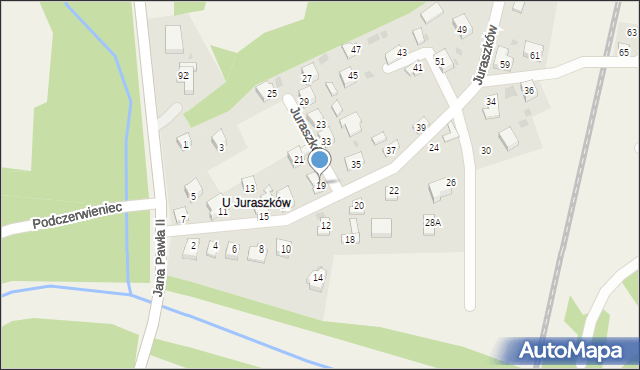 Cięcina, Juraszków, 19, mapa Cięcina