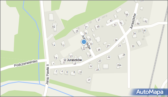 Cięcina, Juraszków, 21, mapa Cięcina