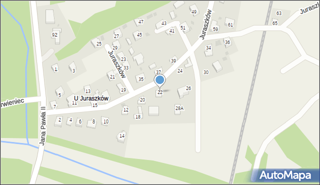 Cięcina, Juraszków, 22, mapa Cięcina