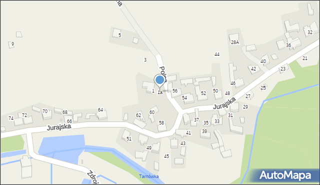 Cieślin, Jurajska, 1a, mapa Cieślin