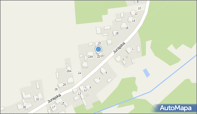 Cieślin, Jurajska, 22, mapa Cieślin