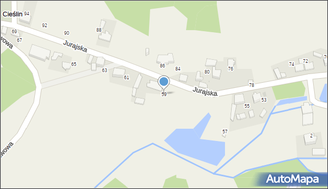 Cieślin, Jurajska, 59, mapa Cieślin