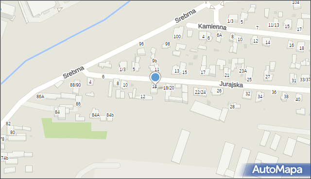 Częstochowa, Jurajska, 14/16, mapa Częstochowy