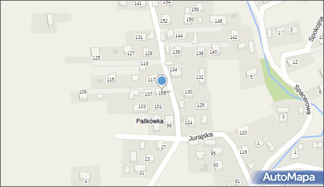 Filipowice, Jurajska, 105, mapa Filipowice