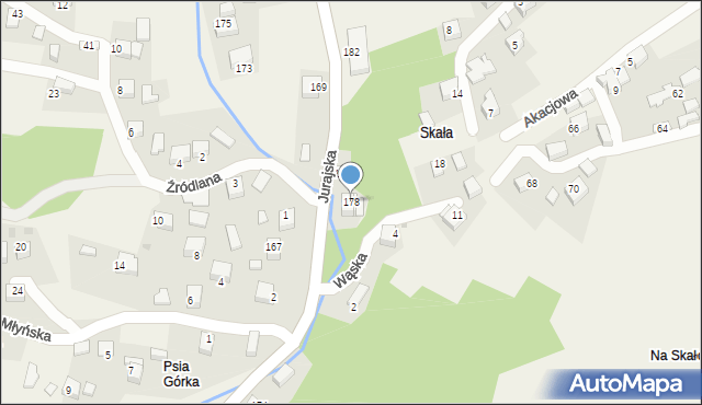 Filipowice, Jurajska, 178, mapa Filipowice