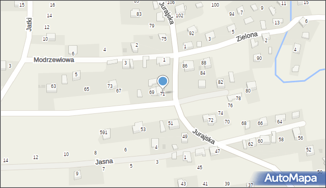 Filipowice, Jurajska, 71, mapa Filipowice