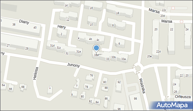 Gdańsk, Junony, 33d, mapa Gdańska