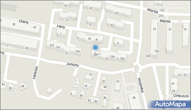 Gdańsk, Junony, 33d, mapa Gdańska