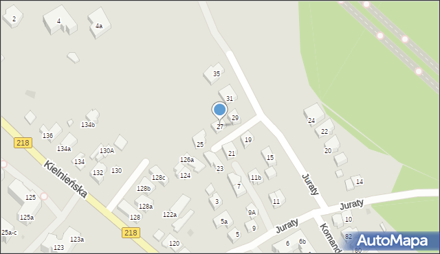 Gdańsk, Juraty, 27, mapa Gdańska