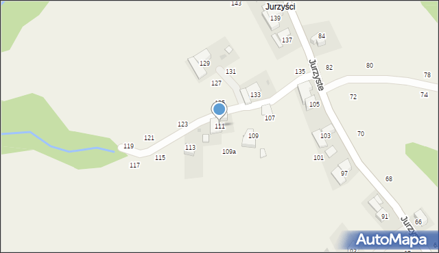 Gliczarów Górny, Jurzyste, 111, mapa Gliczarów Górny