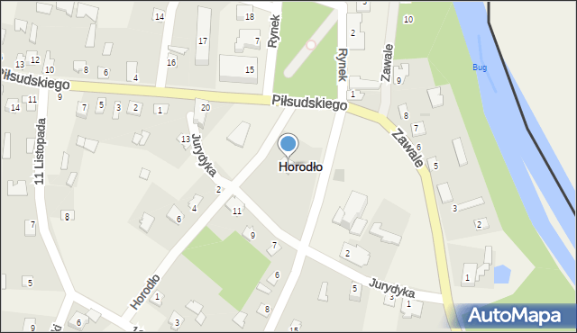 Horodło, Jurydyka, 4, mapa Horodło