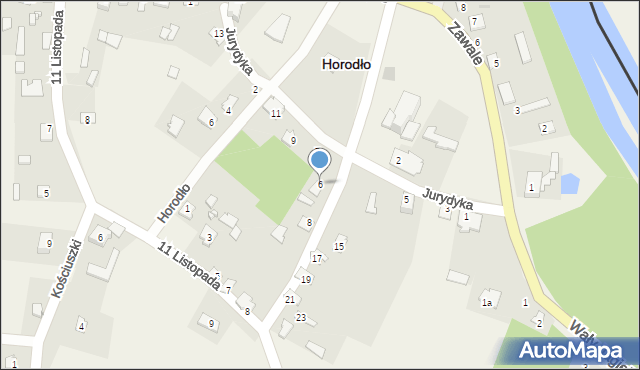 Horodło, Jurydyka, 6, mapa Horodło