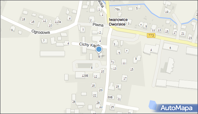 Iwanowice Włościańskie, Jurajska, 6, mapa Iwanowice Włościańskie