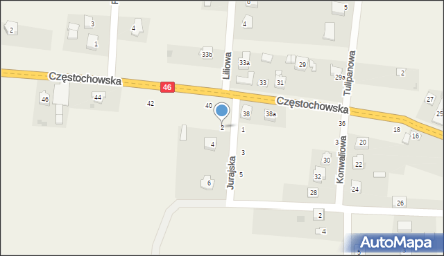 Janów, Jurajska, 2, mapa Janów