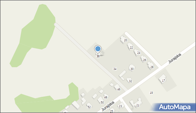 Jerzmanowice, Jurajska, 36, mapa Jerzmanowice