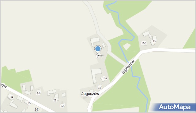 Jugoszów, Jugoszów, 17, mapa Jugoszów