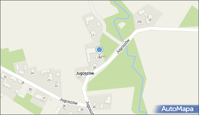 Jugoszów, Jugoszów, 18a, mapa Jugoszów